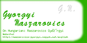 gyorgyi maszarovics business card